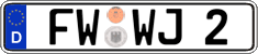 German license plate, Regular plates