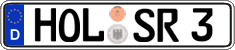 German license plate, Regular plates