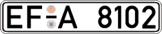 German license plate, Regular plates