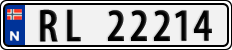License plate of Norway, Cars