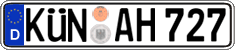 German license plate, Regular plates
