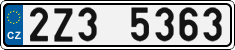 License plate of the Czech Republic, Cars (2001)