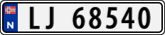 License plate of Norway, Cars