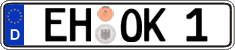 German license plate, Regular plates