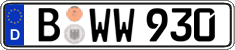 German license plate, Regular plates
