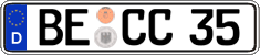 German license plate, Regular plates
