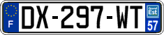 French license plate, SIV (ordinary)