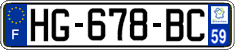 French license plate, SIV (ordinary)