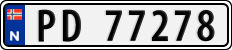 License plate of Norway, Cars