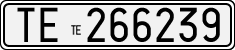 License plate of Italy, Cars (1927 year series)