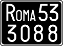 License plate of Italy, Cars (1927 year series)