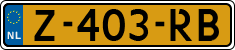 License plate of the Netherlands, Cars