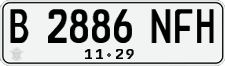 License plate of Indonesia, Regular plates
