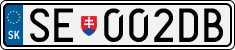 License plate of Slovakia, Cars