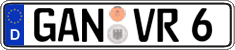 German license plate, Regular plates