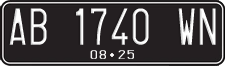 License plate of Indonesia, Regular plates