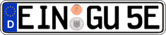 German license plate, Electric vehicles