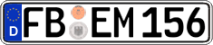 German license plate, Regular plates