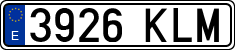 License plates of Spain, Ordinary (2000)