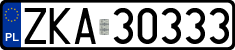 License plates of Poland, Regular car plates