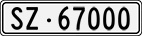 License plate of Switzerland, Cars
