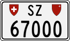 License plate of Switzerland, Cars