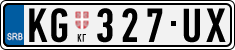 License plate of Serbia, Cars