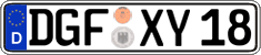German license plate, Regular plates