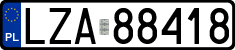 License plates of Poland, Regular car plates