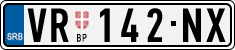 License plate of Serbia, Cars