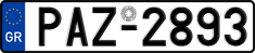 License plate of Greece, Cars