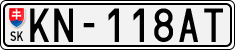 License plate of Slovakia, Cars