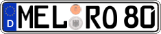 German license plate, Regular plates
