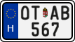 license plates of Hungary, Oldtimers (2022)