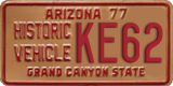 Arizona, Historic vehicle (XXXX)