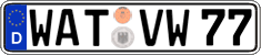 German license plate, Regular plates