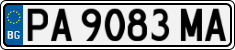 License plate of Bulgaria, Cars