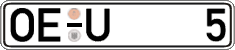 German license plate, Regular plates