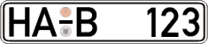 German license plate, Regular plates