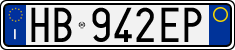 License plate of Italy, Cars (1994 year series)