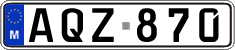 License plate of Malta, Regular plates (ABC 123)