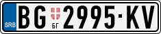 License plate of Serbia, Cars