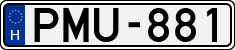 license plates of Hungary, Cars (1990)
