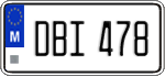 License plate of Malta, Regular plates (ABC 123)