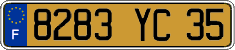 French license plate, FNI