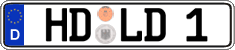 German license plate, Regular plates