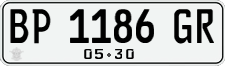 License plate of Indonesia, Regular plates