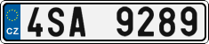 License plate of the Czech Republic, Cars (2001)