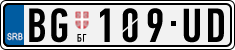 License plate of Serbia, Cars