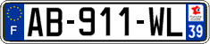French license plate, SIV (ordinary)